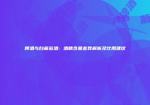 啤酒与白葡萄酒：酒精含量差异解析及饮用建议