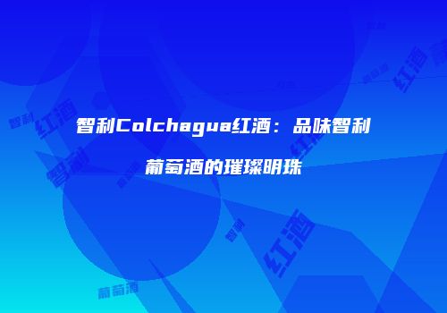 智利Colchagua红酒：品味智利葡萄酒的璀璨明珠