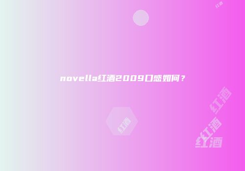novella红酒2009口感如何？