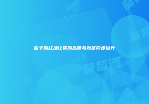 西卡的红酒让你的品味与财富同步提升