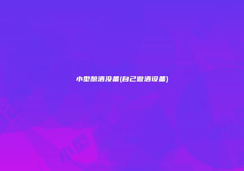小型酿酒没备(自己做酒设备)