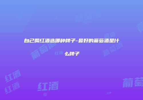 自己喝红酒选哪种牌子-最好的葡萄酒是什么牌子