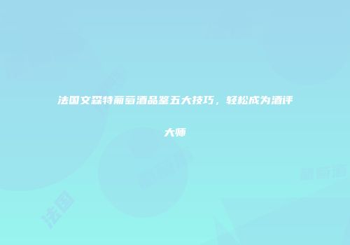 法国文森特葡萄酒品鉴五大技巧，轻松成为酒评大师
