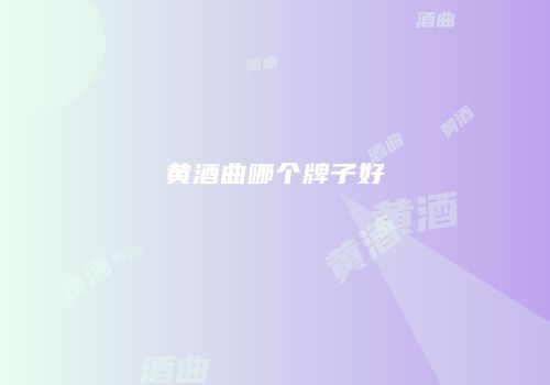 黄酒曲哪个牌子好
