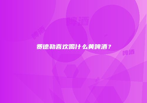 费德勒喜欢喝什么黄啤酒？