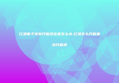 红酒塞子没有开瓶器出来怎么办,红酒怎么开瓶塞没开瓶器