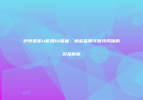 泸州老窖U窖酒10鉴藏：卓越品质与独特风味的珍品解析