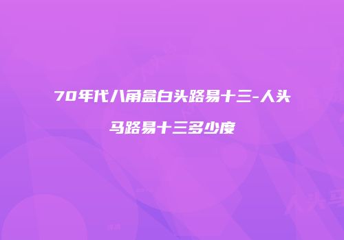 70年代八角盒白头路易十三-人头马路易十三多少度