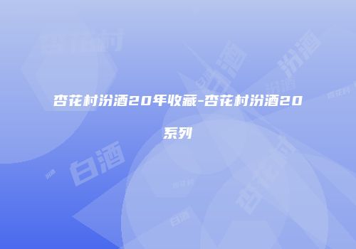 杏花村汾酒20年收藏-杏花村汾酒20系列