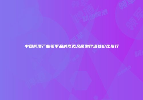 中国啤酒产业领军品牌概览及精酿啤酒性价比排行