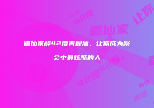 喝仙家醉42度青稞酒，让你成为聚会中最炫酷的人