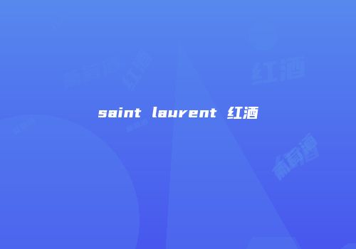 saint laurent 红酒