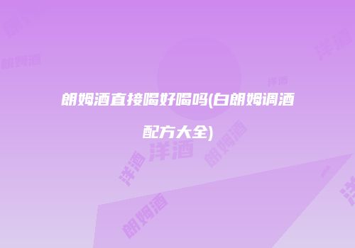 朗姆酒直接喝好喝吗(白朗姆调酒配方大全)