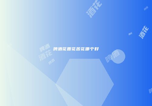 啤酒花香花苦花哪个好