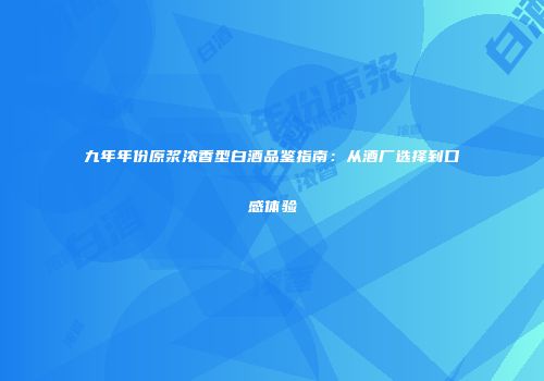 九年年份原浆浓香型白酒品鉴指南：从酒厂选择到口感体验