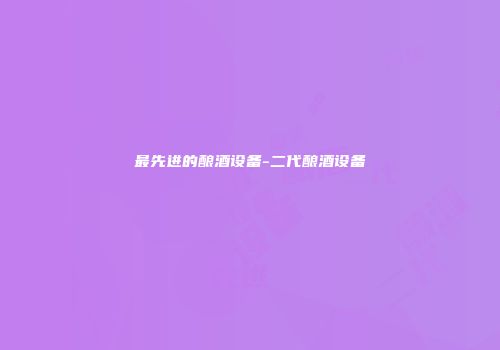 最先进的酿酒设备-二代酿酒设备