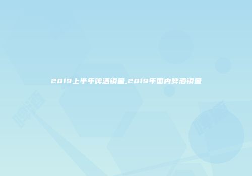 2019上半年啤酒销量,2019年国内啤酒销量