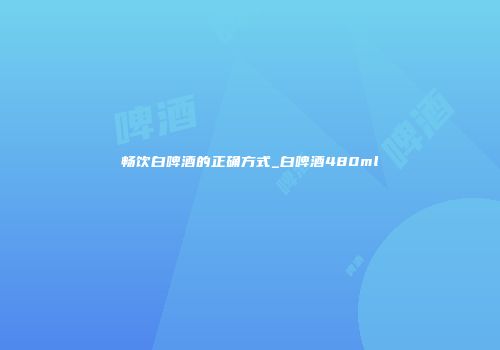 畅饮白啤酒的正确方式_白啤酒480ml