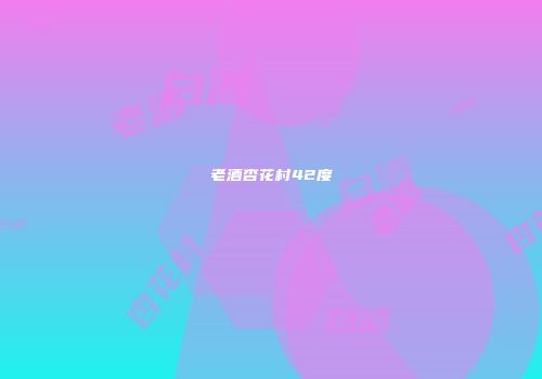 老酒杏花村42度
