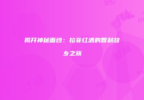 揭开神秘面纱：拉菲红酒的智利故乡之旅