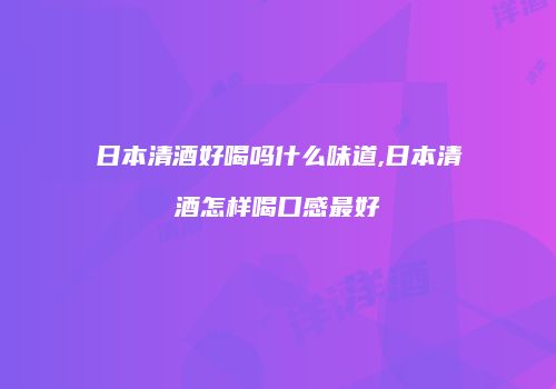 日本清酒好喝吗什么味道,日本清酒怎样喝口感最好