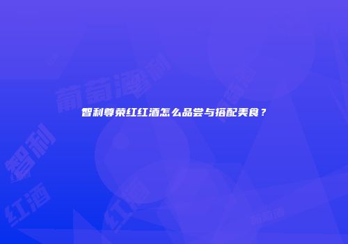 智利尊荣红红酒怎么品尝与搭配美食？