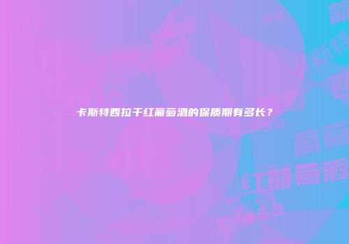 卡斯特西拉干红葡萄酒的保质期有多长？