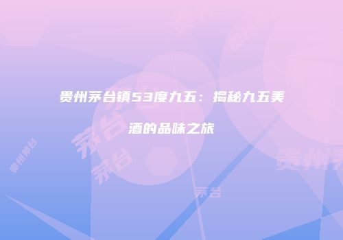贵州茅台镇53度九五：揭秘九五美酒的品味之旅