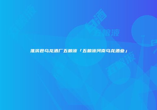 淮滨县乌龙酒厂五粮液「五粮液河南乌龙酒业」