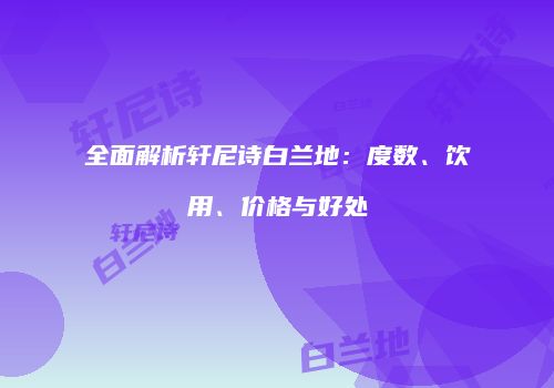 全面解析轩尼诗白兰地：度数、饮用、价格与好处