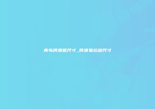 青岛啤酒瓶尺寸_啤酒易拉罐尺寸