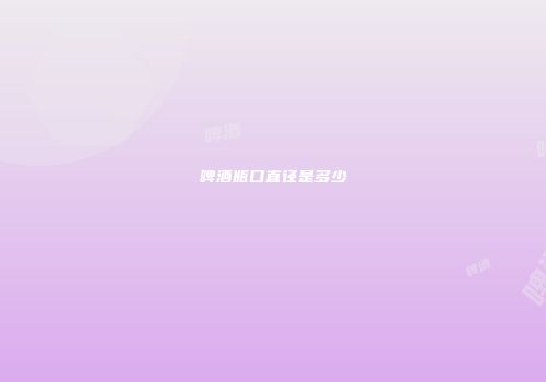 啤酒瓶口直径是多少