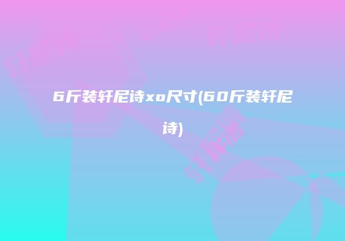 6斤装轩尼诗xo尺寸(60斤装轩尼诗)