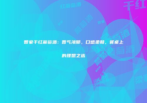 智象干红葡萄酒：香气浓郁，口感柔和，餐桌上的理想之选