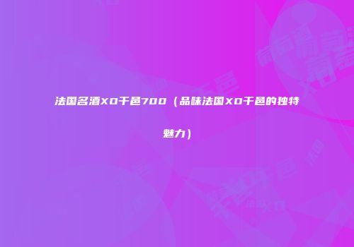 法国名酒XO干邑700（品味法国XO干邑的独特魅力）