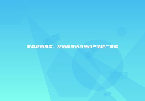家庭酿酒指南：甜酒酿做法与酒水产品推广策略
