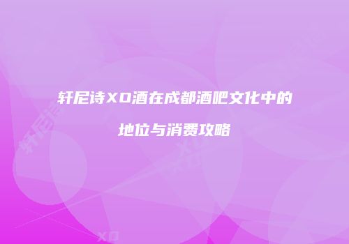 轩尼诗XO酒在成都酒吧文化中的地位与消费攻略