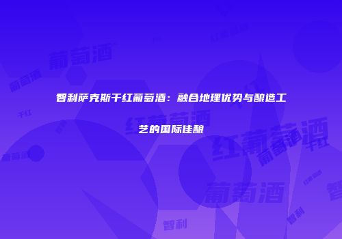 智利萨克斯干红葡萄酒：融合地理优势与酿造工艺的国际佳酿