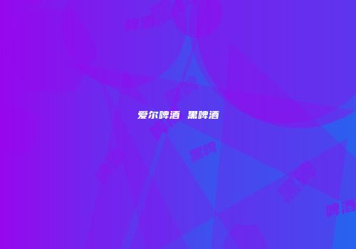 爱尔啤酒 黑啤酒