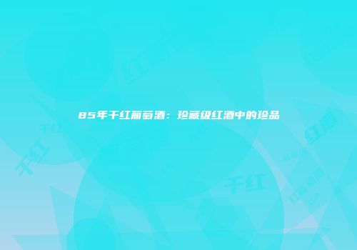 85年干红葡萄酒：珍藏级红酒中的珍品