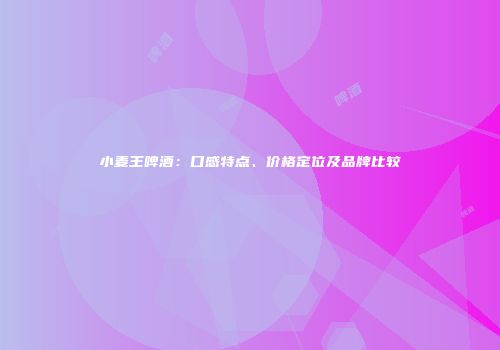 小麦王啤酒：口感特点、价格定位及品牌比较
