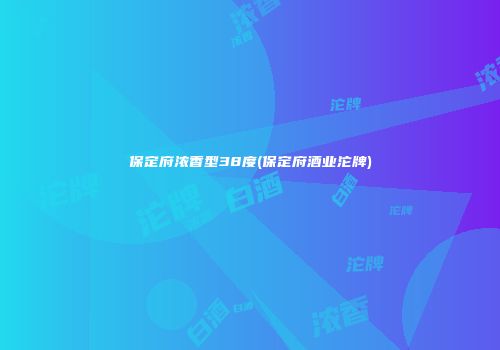 保定府浓香型38度(保定府酒业沱牌)
