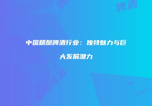 中国精酿啤酒行业：独特魅力与巨大发展潜力