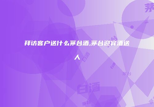 拜访客户送什么茅台酒,茅台迎宾酒送人