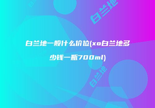 白兰地一般什么价位(xo白兰地多少钱一瓶700ml)
