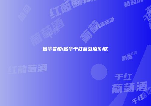 名琴音箱(名琴干红葡萄酒价格)