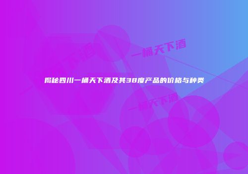 揭秘四川一桶天下酒及其38度产品的价格与种类