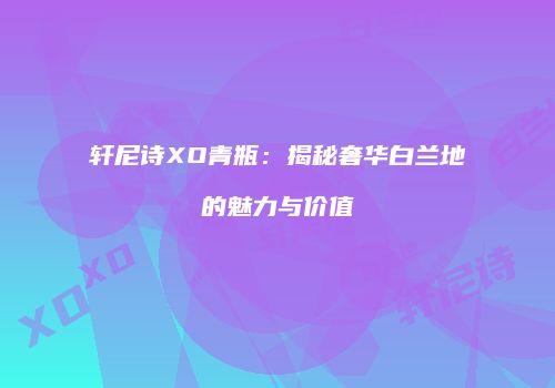 轩尼诗XO青瓶：揭秘奢华白兰地的魅力与价值