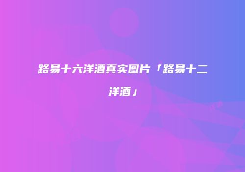 路易十六洋酒真实图片「路易十二洋酒」
