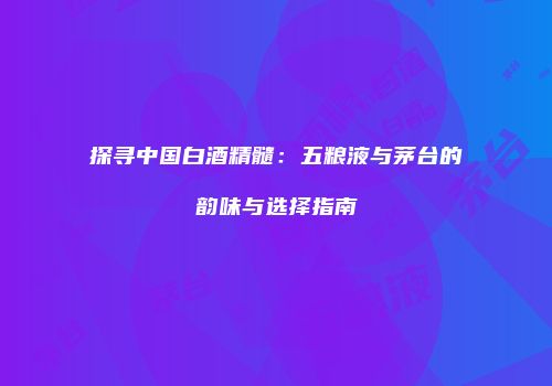 探寻中国白酒精髓：五粮液与茅台的韵味与选择指南